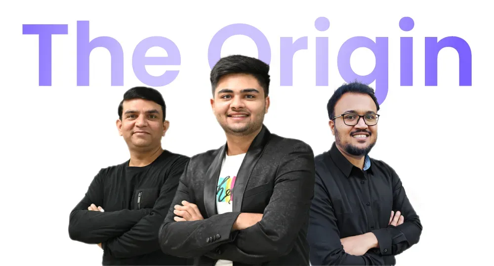 We360.ai co-founders team photo - Arnav Gupta, Swapnil Tripathi and Siddharth Gupta